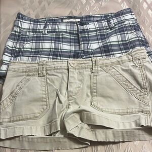 Abercrombie & Fitch Blue and Cream Bermudas Casual Shorts